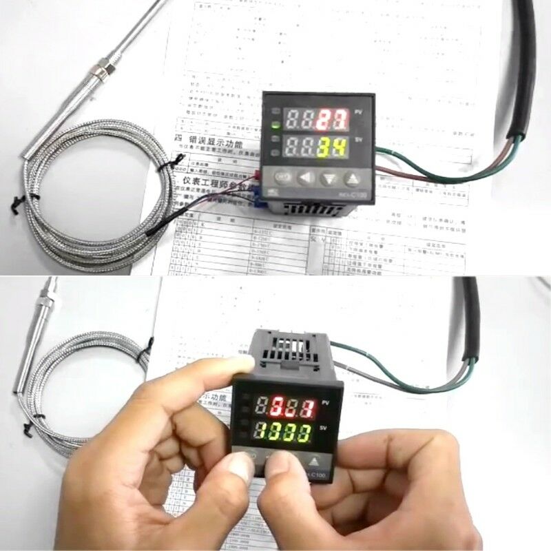 Rex-C100FK02  Терморегулятор ПИД с цифровой индикацией (0 +400) точность 1гр  220В 3А
