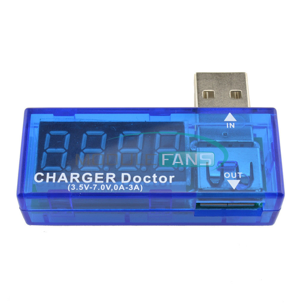 USB тестер напряжения и тока (3V-7В погрешность 0.1 в; 0-2.5А погрешность 0.01 a)