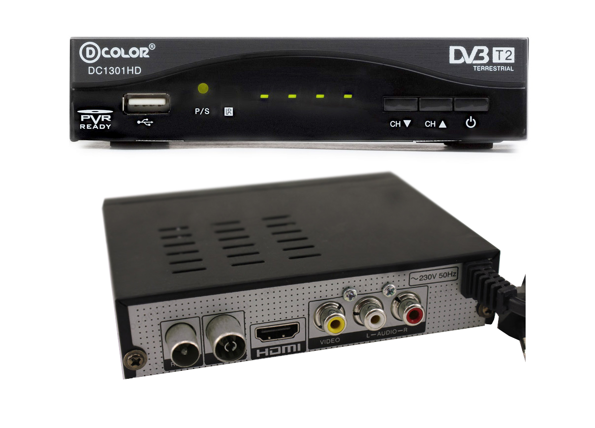 DC1301HD DVB-T2 SunPlus 1509C, Металл, RCA, HDMI, USB, LED-дисплей. эфирный цифровой тюнер 