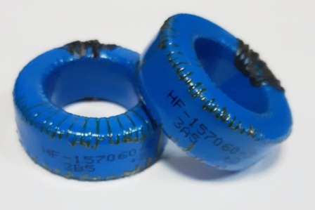 Сердечник тороидальный альсифер 40 x 24 x 15 (с разборки) цвет синий HF-157060-2