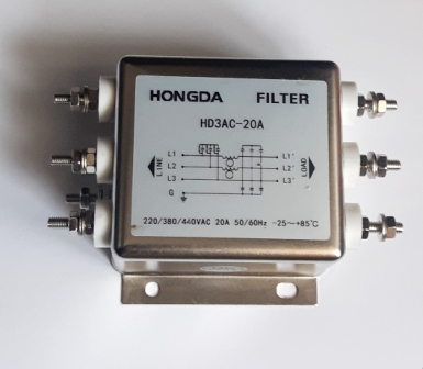 HD3AC-20A фильтр сетевой трехфазный 20A 380V 