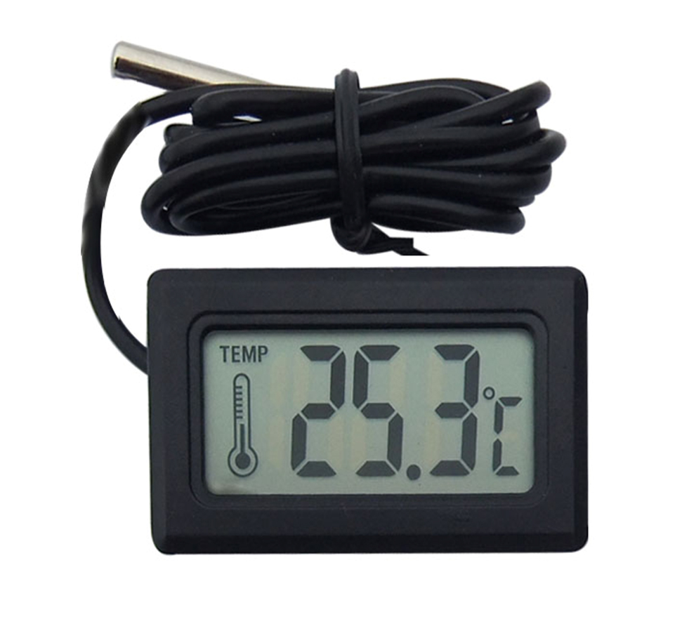 Термометр с датчиком 1м, -50...+110 гр , +- 1гр.  питание (2 шт LR44) 