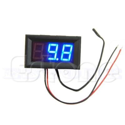 Цифровой термометр с датчиком 1м  -50 - 100гр  5-12V (синий)