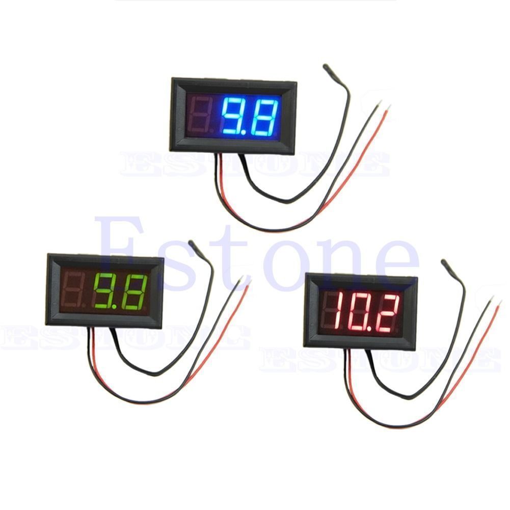 Цифровой термометр с датчиком 1м  -50 - 100гр  5-12V (красная)