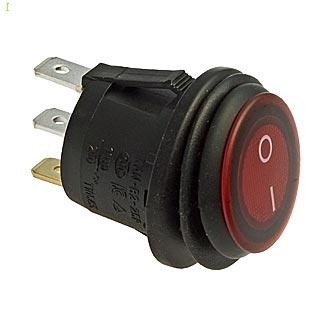 SB040 RED IP65 on-off ф20.2mm  Клавишные переключатели